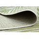 Koberec, běhoun SISAL SION palmové listy, tropický 2837 ploché tkaní ecru / zelená