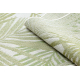 Tapete SIZAL SION Passadeira, Folhas de palmeira, tropical 2837 tecido plano ecru / verde