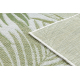 Tapis SIZAL SION le tapis de couloir, Feuilles de palmier, tropical 2837 tissé à plat ecru / vert