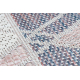 Sisal tapijt SISAL SION Loper Geometrisch, Drieho 3006 plat te weven ecru / rozekleuring