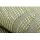 Teppich SISAL PATIO 3045 Blätter flach gewebt grün / beige
