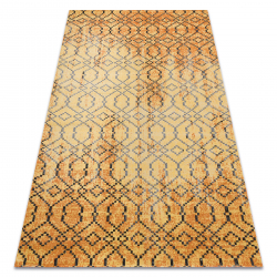 Модерен килим MUNDO D5751 glamour външно оранжево / черен