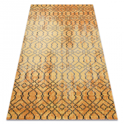 Moderne teppe MUNDO D5751 glamour utendørs oransje / svart