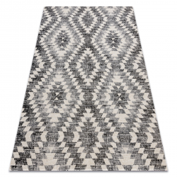 Bathroom rug SUPREME circle STONES, non-slip, soft - black