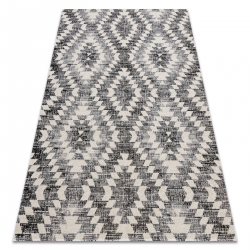 Modern tapijt MUNDO D7461 diamonds 3D outdoor grijs / beige