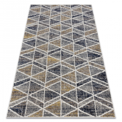 Modern szőnyeg MUNDO D7891 gyémánt, háromszögek 3D szabadtéri szürke / bézs 