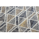 Moderný koberec MUNDO D7891 diamanty, trojuholníky 3D outdoor sivý / béžová