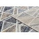 Moderný koberec MUNDO D7891 diamanty, trojúhelníky 3D outdoor šedá / béžová