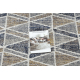 Modern carpet MUNDO D7891 diamonds, triangles 3D outdoor grey / beige
