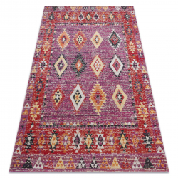 Sodobna preproga MUNDO D7701 diamanti boho zunanja roza / bež
