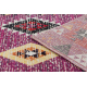 Moderný koberec MUNDO D7701 diamanty boho 3D outdoor růžový / béžová