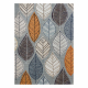 Modern carpet MUNDO E0641 leaves outdoor blue / beige