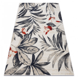 Moderan tepih MUNDO E7181 lišće boho vanjska bež / plava