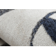 Модерен килим MUNDO E7181 листа външно бежово / син
