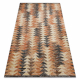 Moderný koberec MUNDO D5781 trojuholníky 3D outdoor oranžna / béžová