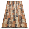 Modern carpet MUNDO D5781 triangles 3D outdoor orange / beige
