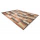 Модерен килим MUNDO D5781 триъгълници 3D външно оранжево / бежово