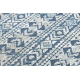 Koberec Strukturální SOLE D3732 Aztécký, diamanty - ploché tkaní modrý / béžový