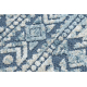 Koberec Štrukturálny SOLE D3732 Aztécky, diamanty - ploché tkanie modrý / béžový