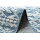 Teppich Strukturell SOLE D3732 Aztekisch, Diamanten flach gewebt blau / beige