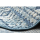 Koberec Štrukturálny SOLE D3732 Aztécky, diamanty - ploché tkanie modrý / béžový