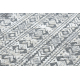 Koberec Štrukturálny SOLE D3732 Aztécky, diamanty - ploché tkanie sivý / béžový