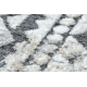 Koberec Štrukturálny SOLE D3732 Aztécky, diamanty - ploché tkanie sivý / béžový
