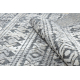 Tapis Structural SOLE D3732 aztèque, diamants - tissé à plat gris / beige