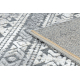 Szőnyeg Structural SOLE D3732 Aztec gyémánt lapos szövött szürke / bézs