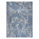 Tepih Strukturne SOLE D3841 šesterokuta - Ravno tkano, dvije razine flora plava / bež