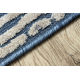 Tepih Strukturne SOLE D3841 šesterokuta - Ravno tkano, dvije razine flora plava / bež