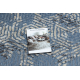 Teppich Strukturell SOLE D3841 Sechsecke flach gewebt blau / beige