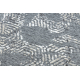 Koberec Štrukturálny SOLE D3842 šesťuholníkov - ploché tkanie sivý / béžový