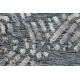 Kilimas Struktūrinis SOLE D3842 šešiakampiai - Plokščiai austi, dviejų sluoksnių vilna, pilka / smėlio spalvos