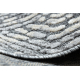 Matto Rakenteellinen SOLE D3842 kuusikulmiot - Litteä kudottu, kaksi fleece-tasoa harmaa / beige