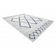 Carpet COLOR 47272/396 SISAL Diamonds Squares White