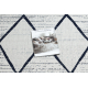 Sisal tapijt SISAL COLOR 47272/396 Ruit Vierho zwart/witkleuring