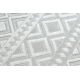 Tæppe Strukturelle SOLE D3851 Boho, diamanter - Fladt vævet, to niveauer af fleece beige
