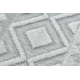 Tepih Strukturne SOLE D3851 Boho, dijamant - Ravno tkano, dvije razine flora bež