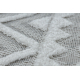 Tepih Strukturne SOLE D3851 Boho, dijamant - Ravno tkano, dvije razine flora bež