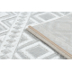 Tappeto Structural SOLE D3851 Boho, quadri - tessuto piatto beige