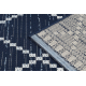 Fonott sizal color szőnyeg 47268/309 Rombusz Négyzetek Kék