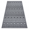 Dywan Strukturalny SOLE D3852 Boho, romby - płasko tkany szary