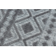 Tæppe Strukturelle SOLE D3852 Boho, diamanter - Fladt vævet, to niveauer af fleece grå