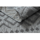 Килим Structural SOLE D3852 БОХО диаманти - плоски тъкани сив