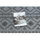 Carpet Structural SOLE D3852 Boho, diamonds - Flat woven grey