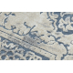 Dywan Strukturalny SOLE D3871 Ornament, ramka - płasko tkany niebieski / beż