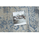 Tappeto Structural SOLE D3871 Ornamento, telaio - tessuto piatto blu / beige