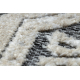 Teppich Strukturell SOLE D3872 Ornament, Rahmen flach gewebt grau / beige