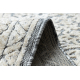 Preproga Strukturni SOLE D3872 Ornament, okvir - Ploščato tkano, dve ravni flisa siva / bež 